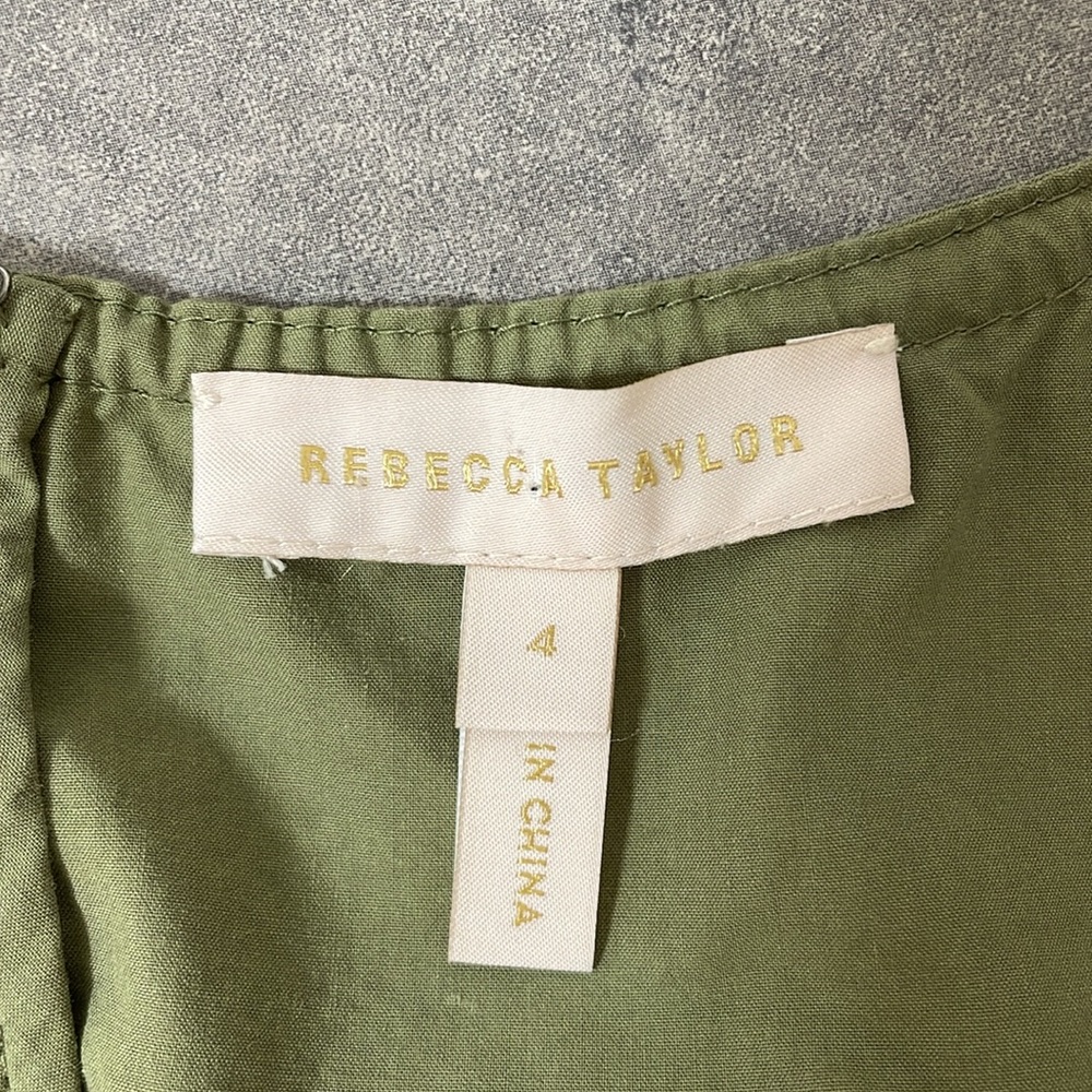 REBECCA TAYLOR‎ Poplin Silk blend Wide-Leg Jumpsuit size 4 - Picture 10 of 13